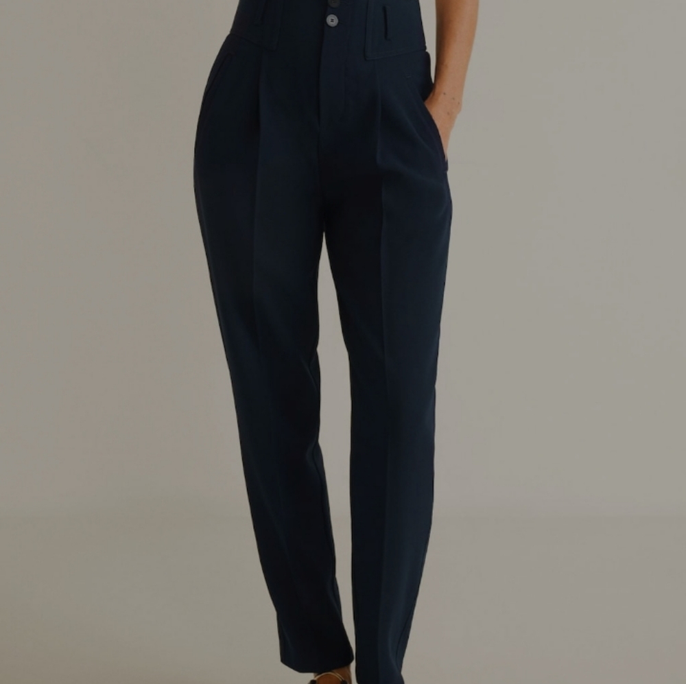NWT navy Mango trousers